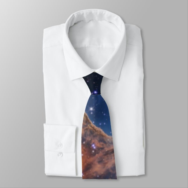  Cosmic Cliffs, Carina Nebula, Webb Telescope Neck Tie (Tied)