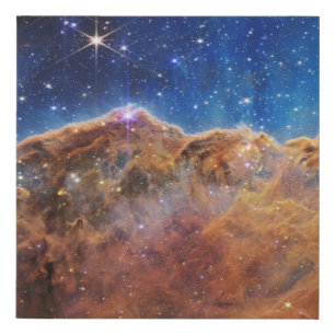 Cosmic Cliffs in the Carina Nebula Faux Canvas Print
