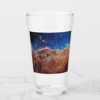 Cosmic Cliffs In The Carina Nebula Glass by SpacePhotography at Zazzle