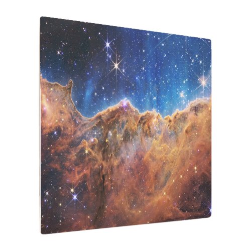 Cosmic Cliffs in the Carina Nebula  James Webb  Metal Print