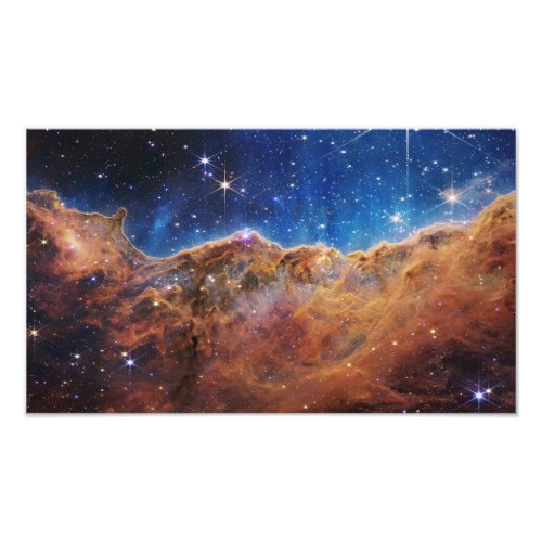 Cosmic Cliffs in the Carina Nebula  James Webb  Photo Print
