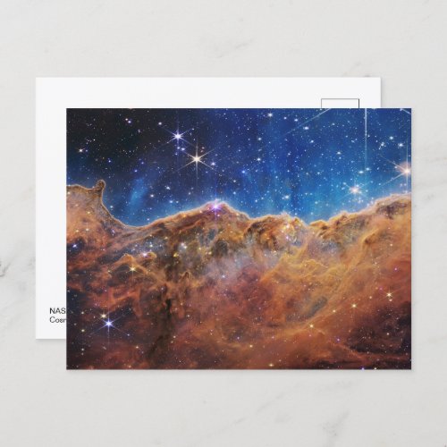 Cosmic Cliffs in the Carina Nebula  James Webb  Postcard