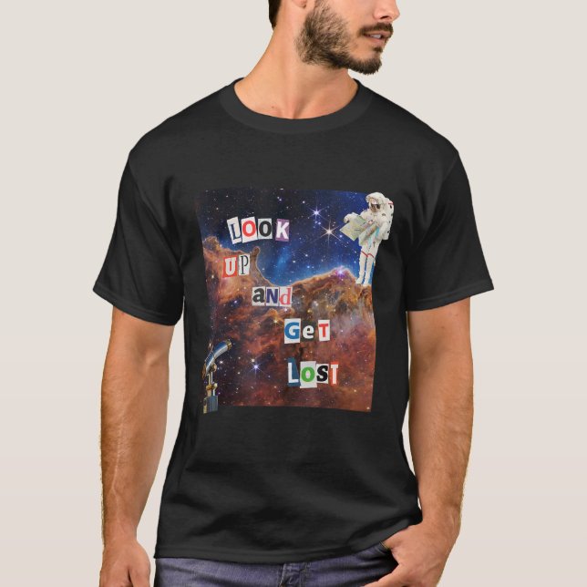 Cosmic Cliffs In The Carina Nebula Jwst Look Up T-Shirt (Front)