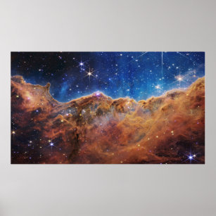"Cosmic Cliffs" in the Carina Nebula Poster