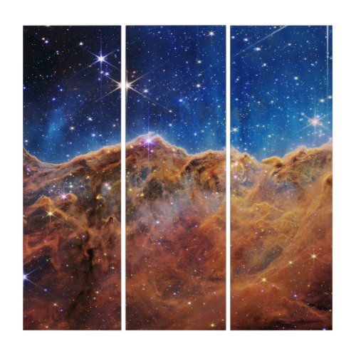 Cosmic Cliffs in the Carina Nebula Triptych