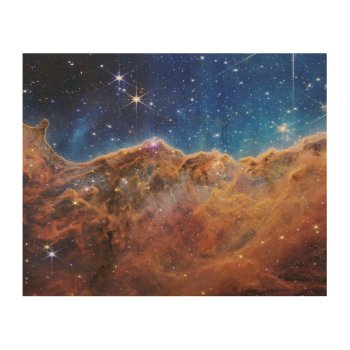Cosmic Cliffs In The Carina Nebula Wood Wall Art by SpacePhotography at Zazzle
