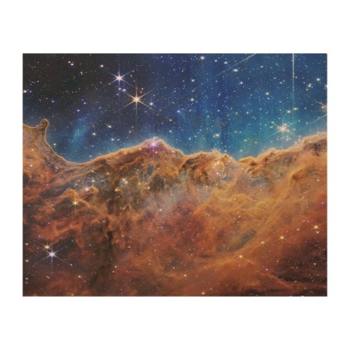 Cosmic Cliffs in the Carina Nebula Wood Wall Art