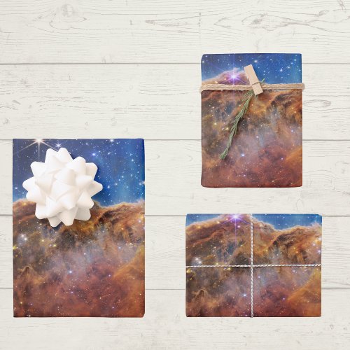 Cosmic Cliffs in the Carina Nebula Wrapping Paper Sheets