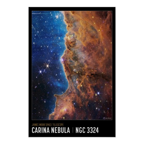 Cosmic Cliffs James Webb  NASA Space Educational Poster