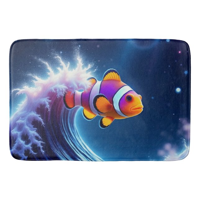 Cosmic Clownfish  Bath Mat (Front)