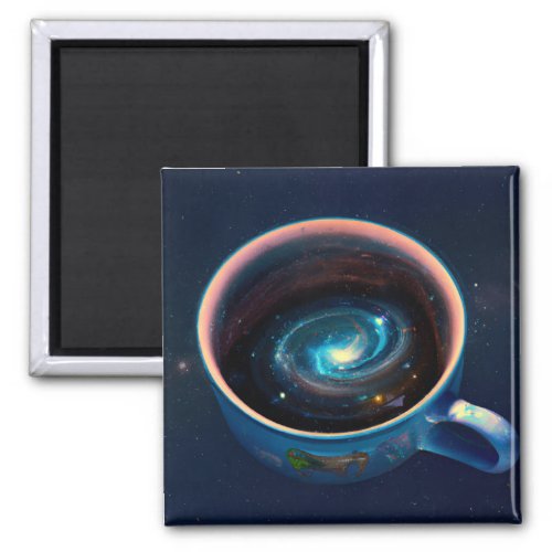 Cosmic Coffee Cup Magnet on Zazzle