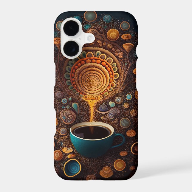Cosmic Coffee Energy, Tribal Roastery iPhone Case (Back)