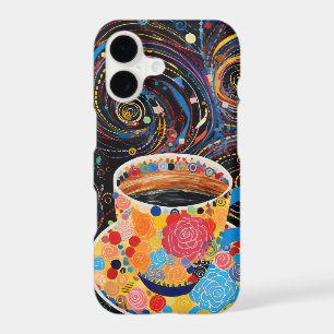 Cosmic Coffee Galaxy – Whimsical Espresso Art iPhone 17 Case
