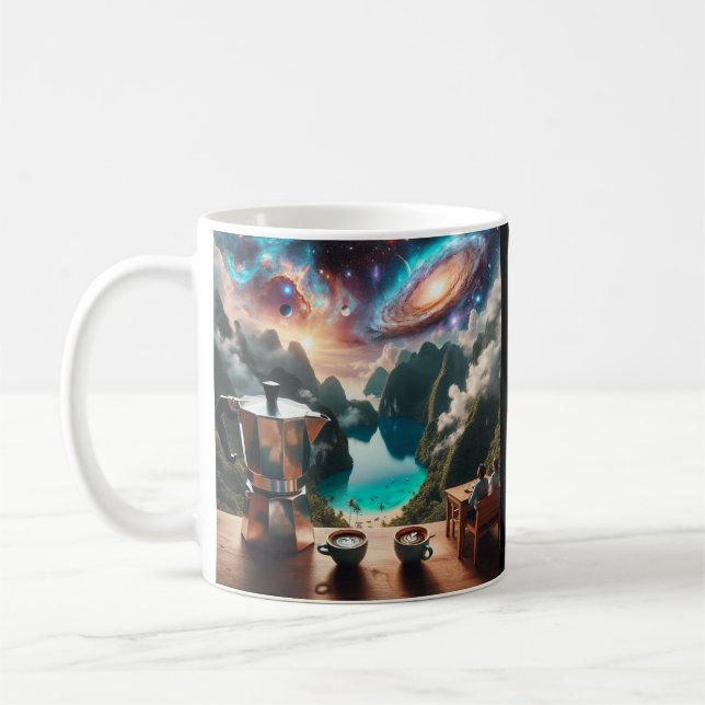 Cosmic Coffee Morning Coffee Mug (Left)