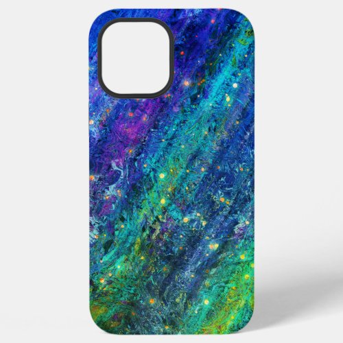 Cosmic Color Chaos Green Blue iPhone 12 Pro Max Case