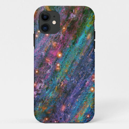 Cosmic Color Chaos Rainbow iPhone 11 Case