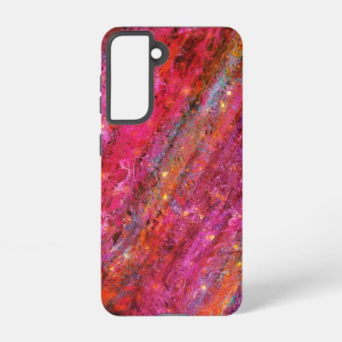 Cosmic Color Chaos Red Samsung Galaxy S21 Case