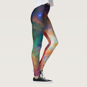 cosmic color star galaxy pattern leggings