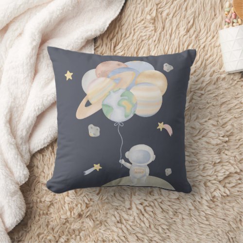 Cosmic Comfort Solar System Throw Pillow