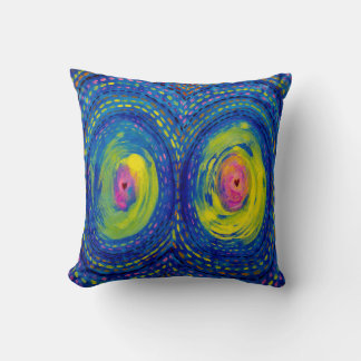 Cosmic Connection – Colorful Abstract Cosmic Art Throw Pillow
