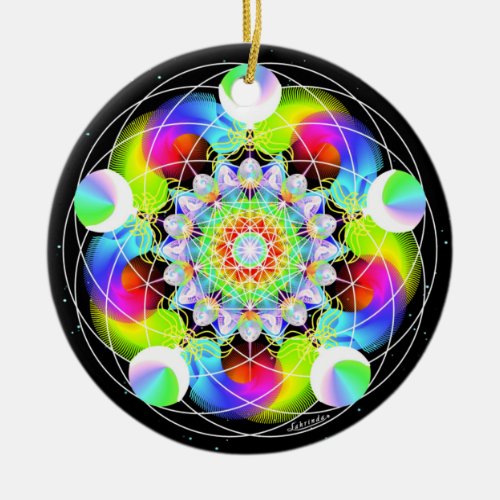 Cosmic ConnectorPortaling Ceramic Ornament