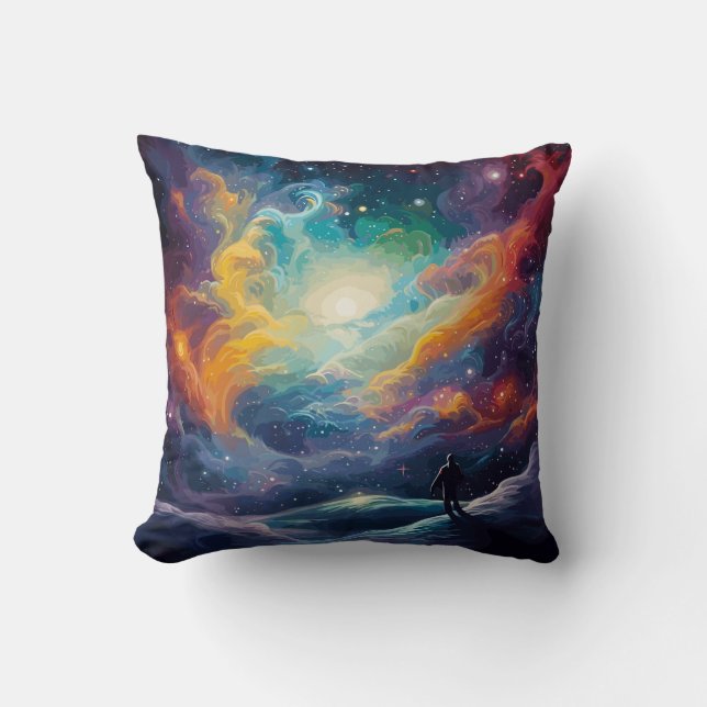 Cosmic Constellation Throw Pillow (Front)