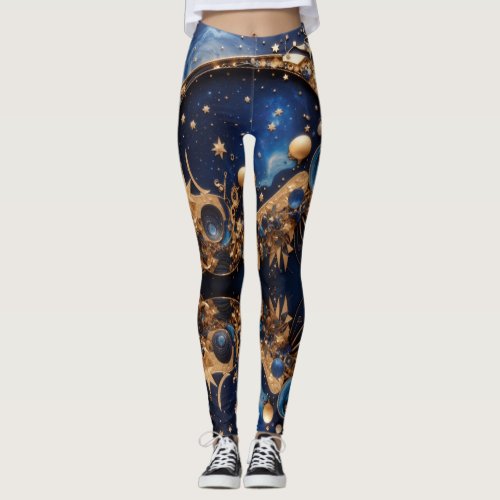  Cosmic Constellations _ Stellar Womens  Leggings