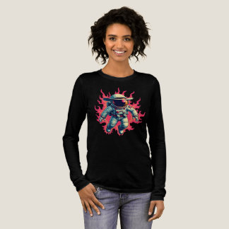 Cosmic Cowboy – Astronaut in Flame Tri-Blend Shirt