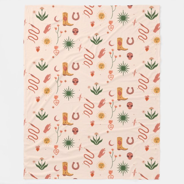 Cosmic Cowgirl Patterned Blanket (Front)