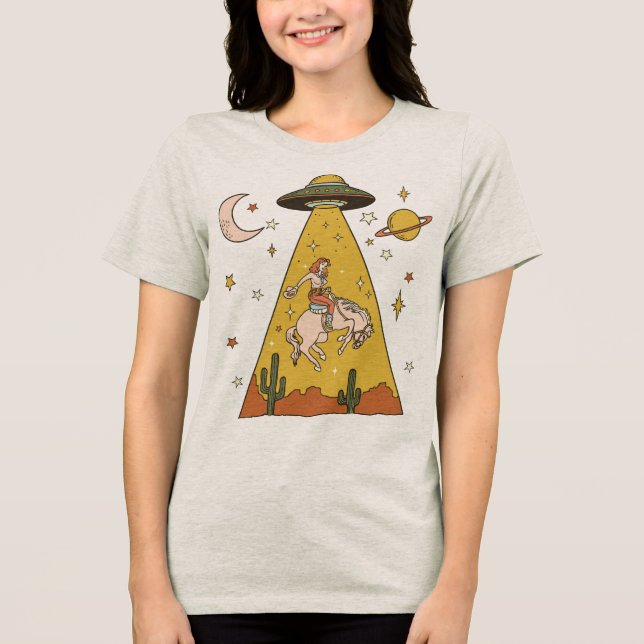 Cosmic Cowgirl Tri-Blend Shirt (Front)