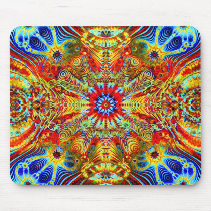 Cosmic Creatrip2   Psychedelic trippy design Mouse Pad