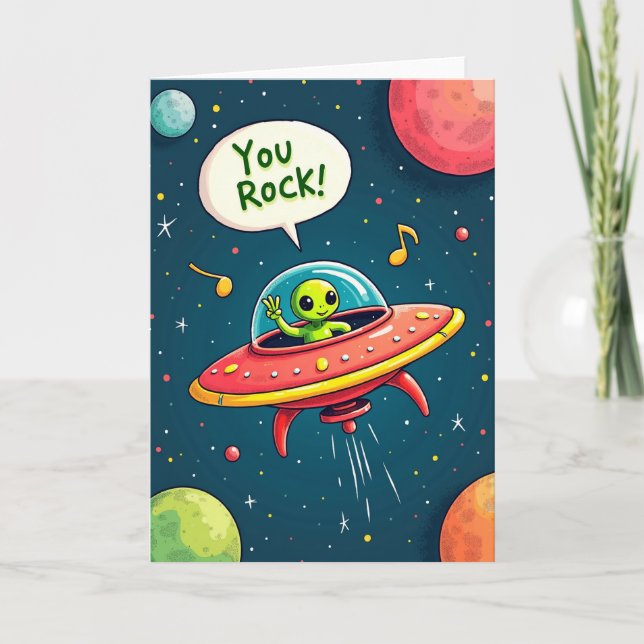Cosmic Creature Birthday Card (Front)