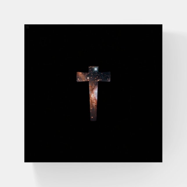 Cosmic Cross Paperweight (Front)