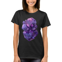 Cosmic crystal cluster in nebula pink