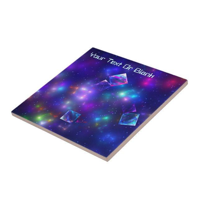 Cosmic Cubes Ceramic Tile (Side)