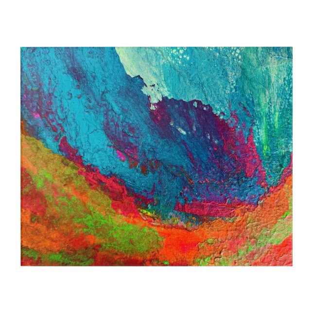 Cosmic Currents: A Clash of Fire and Water Acrylic Print (Front)