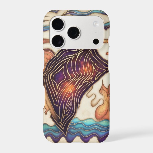 Cosmic Currents: Abstract Nebula Flow iPhone Case (Back)