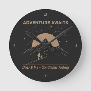 Cosmic Dad & Me Adventure Round Clock
