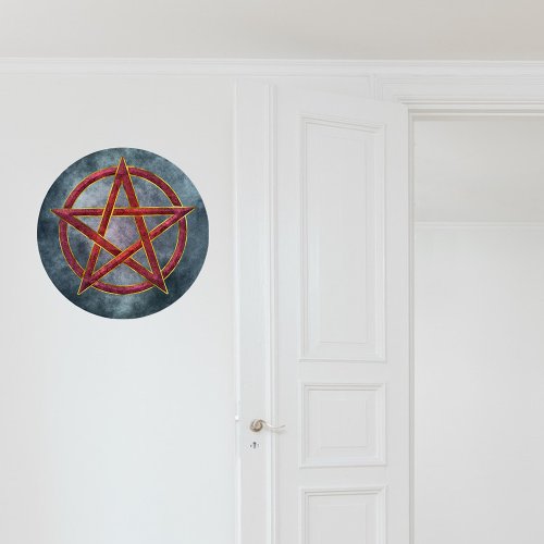 Cosmic Dance Garnet Pentagram Wall Decal