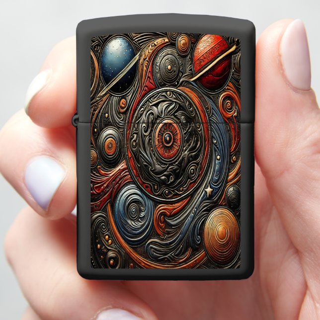 Cosmic Dance of Alien Worlds Zippo Lighter (In Hand)