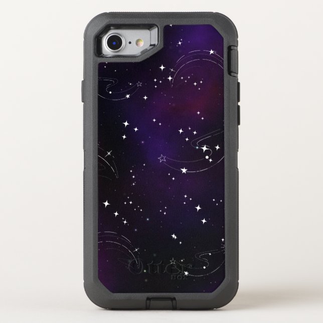  Cosmic Deep Purple Outer Space Galaxy Otterbox iPhone Case (Back)
