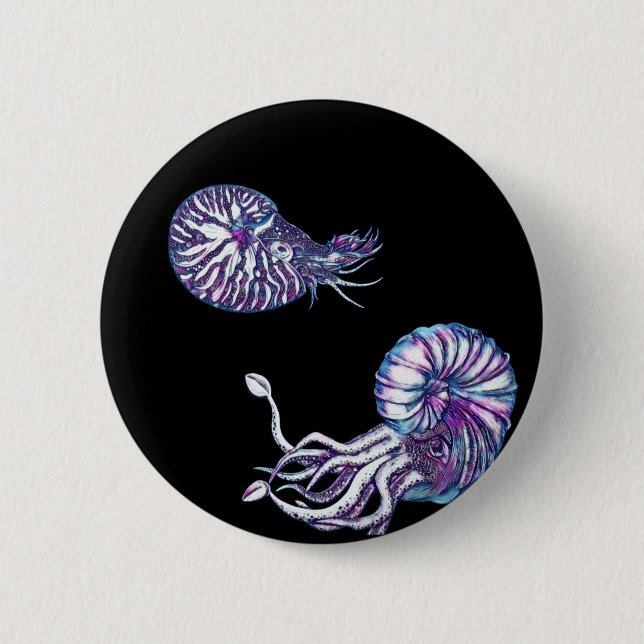 Cosmic Deep Sea Creatures Button (Front)