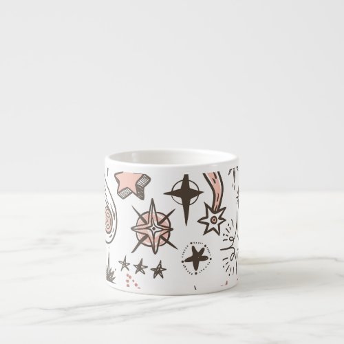 Cosmic Doodles Stars and Comets Espresso Cup