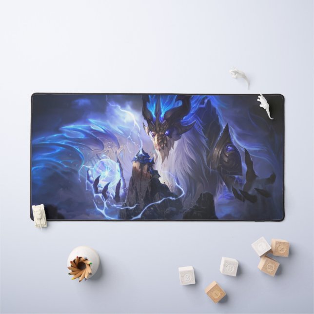 Cosmic Dragon Gaming Desk Mat | Customizable (Kids Table)