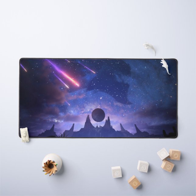 Cosmic Dragon Gaming Desk Mat | Customizable Deskm (Kids Table)