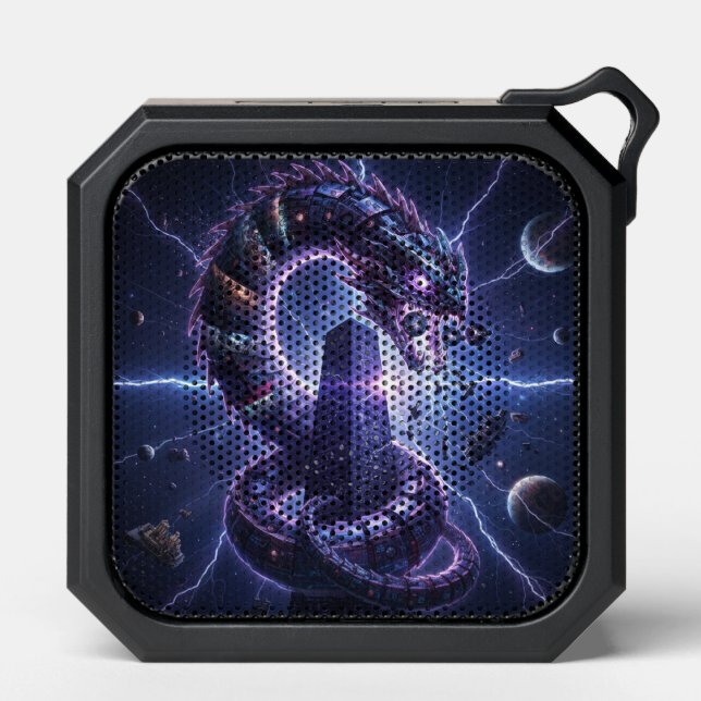 Cosmic Dragon Gaming Speaker: Epic Sound Gear Blue Bluetooth Speaker (Front)