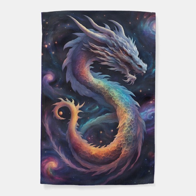 cosmic dragon garden flag (Front)