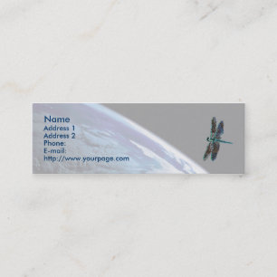 Cosmic Dragonfly, template Mini Business Card