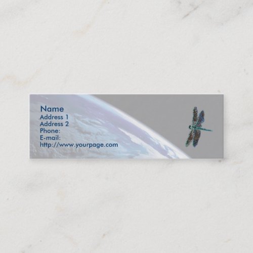 Cosmic Dragonfly, template Business Card Template
