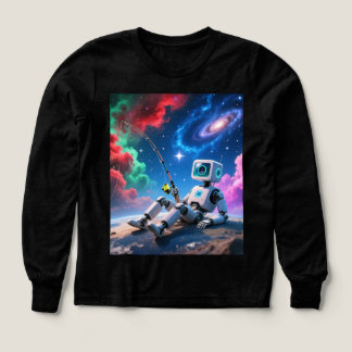 Cosmic Dreamer Robot – Fishing for Stars in Space" Tri-Blend Shirts